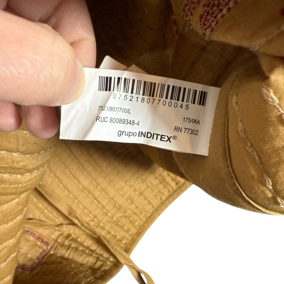 Zara Blogger Favorite Women’s Oversized Quilted Embroidered Wrap Vest Brown L - Picture 11 of 15